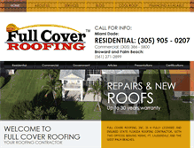 Tablet Screenshot of fullcover-roofing.com